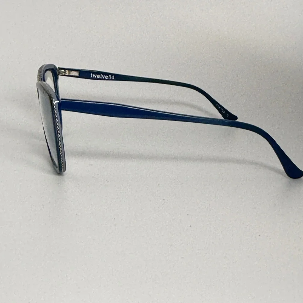 Twelve84 Ibiza 407 Blue Cat Eye Eyeglasses Frames 55-15-140 USA‎ Design